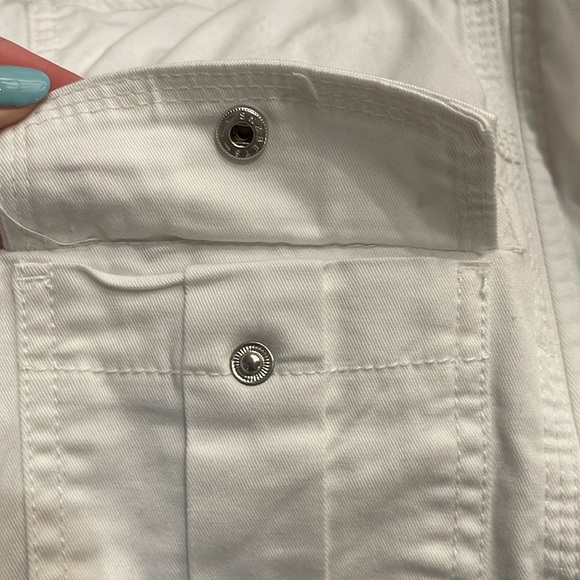 NWT Kensie Lightweight Zip Up White Utility Jacket Medium - Picture 8 of 11